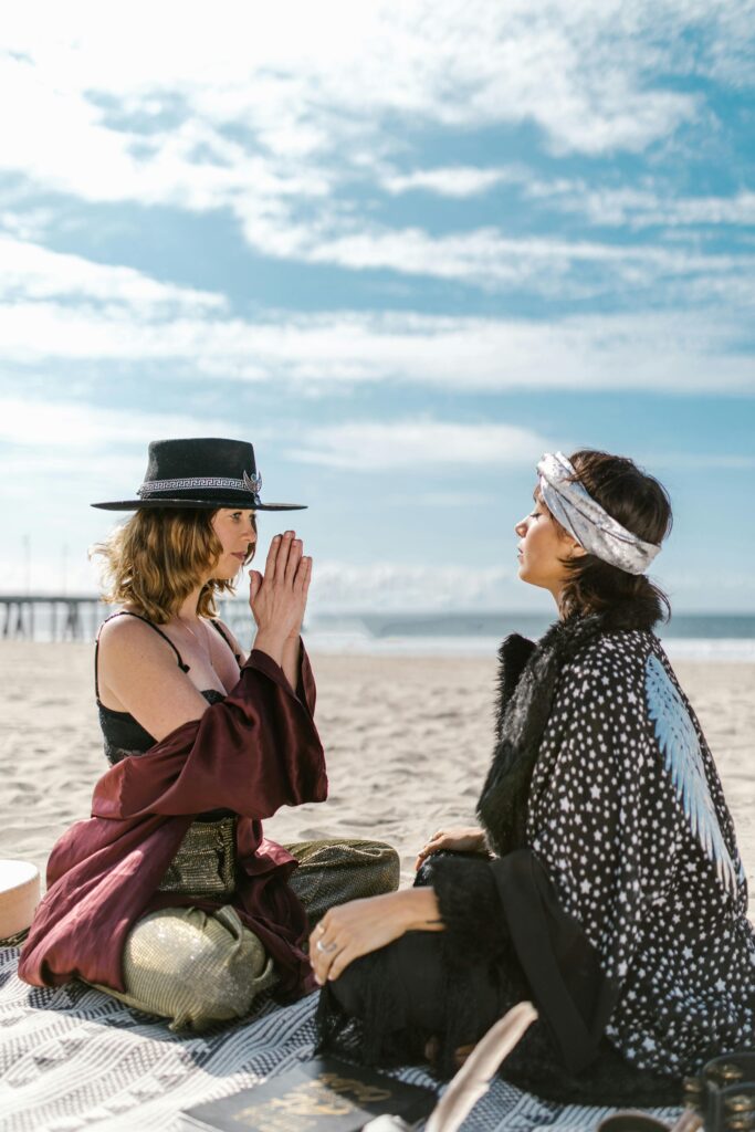 Spiritual coaching session focused on clarity and personal growth